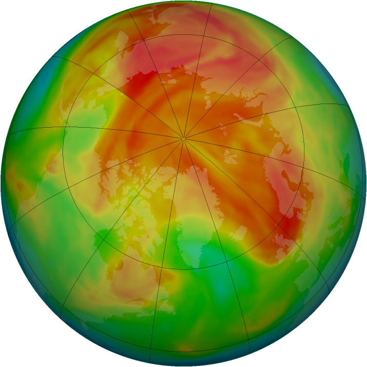 Arctic ozone map for 08 April 2006